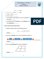 Name: Class: Mathematics - Grade 2 Practice Week 2-March: Task 1: Fill in The Blanks