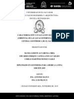 Caracterización y Evaluación Geoquímica y Ambiental de Las Aguas Superficiales en Una Central Geotérmica de El Salvador