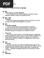 History of Programming Language: Ada Lovelace's Machine Algorithm