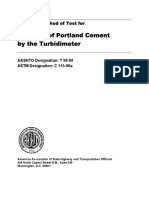 AASHTO D. T 98-99 - 2001, Fin. of P.Cement by Turbidimeter