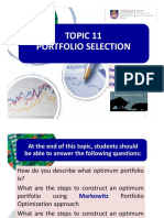 Optimal Portfolio Selection Methods