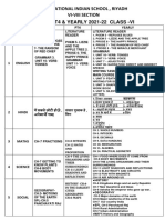 International Indian School, Riyadh Vi-Viii Section PT3, PT4 & YEARLY 2021-22 CLASS - VI