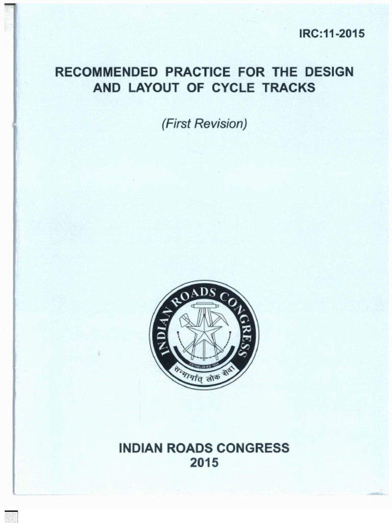 IRC 11 2015 Cycle Track | PDF