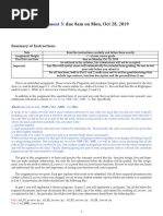 Assignment 3:: Due 8am On Mon, Oct 28, 2019