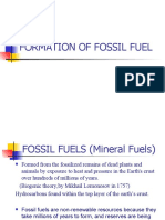 Formation of Fossil Fuel