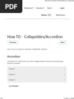 How TO - Collapsibles/Accordion