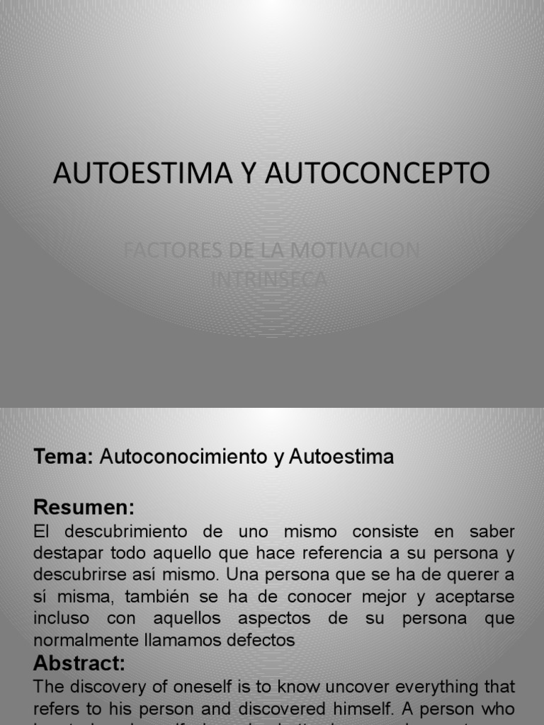 Autoconocimiento y Autoestima: Claves Esenciales | PDF | Autoestima ...