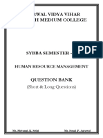 Sybba Sem-3 HRM Question Bank