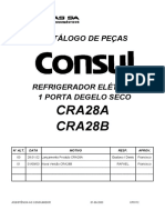 Catálogo de peças de refrigerador elétrico 1 porta degelo seco