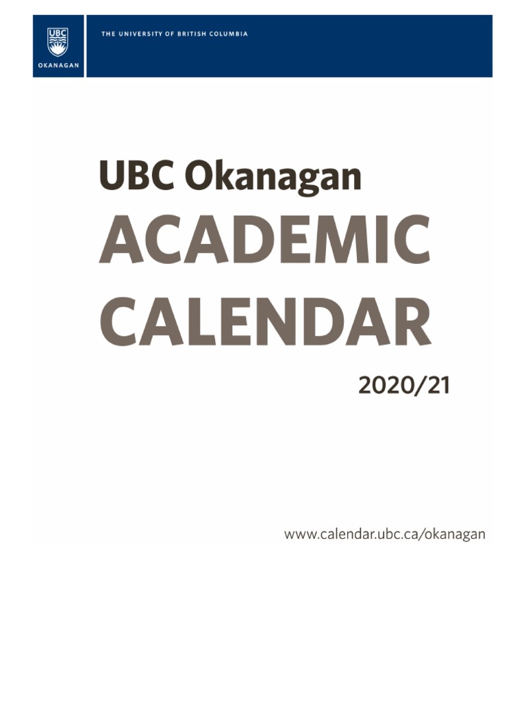UBC Okanagan Calendar College of Graduate Studies PDF Postgraduate