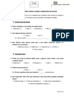 Questionário Geral Sobre As Condições de Saúde