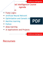 Artificial Intelligence Course Agenda: Fuzzy Logics