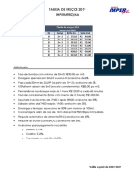 Tabela de Preços 2019 - Imperatriz - Geral