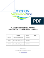 Plan de Contingencia para La Prevencion Control Del Covid-19