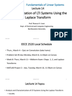 Lec 14 - Characterization of LTI Systems Using The Laplace Transform v1.0