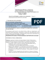 Guía de Actividades y Rúbrica de Evaluación - Unidad 1 - Tarea 3 - Reconocimiento Del Perfil Del Licenciado