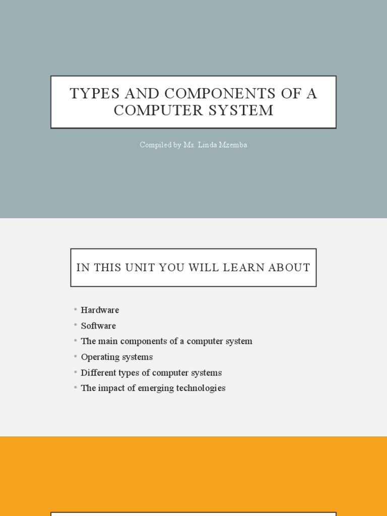 1.1 Hardware and Software PDF Computer Hardware Computer Data Storage