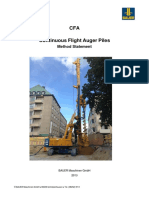 CFA Continuous Flight Auger Piles: Method Statement