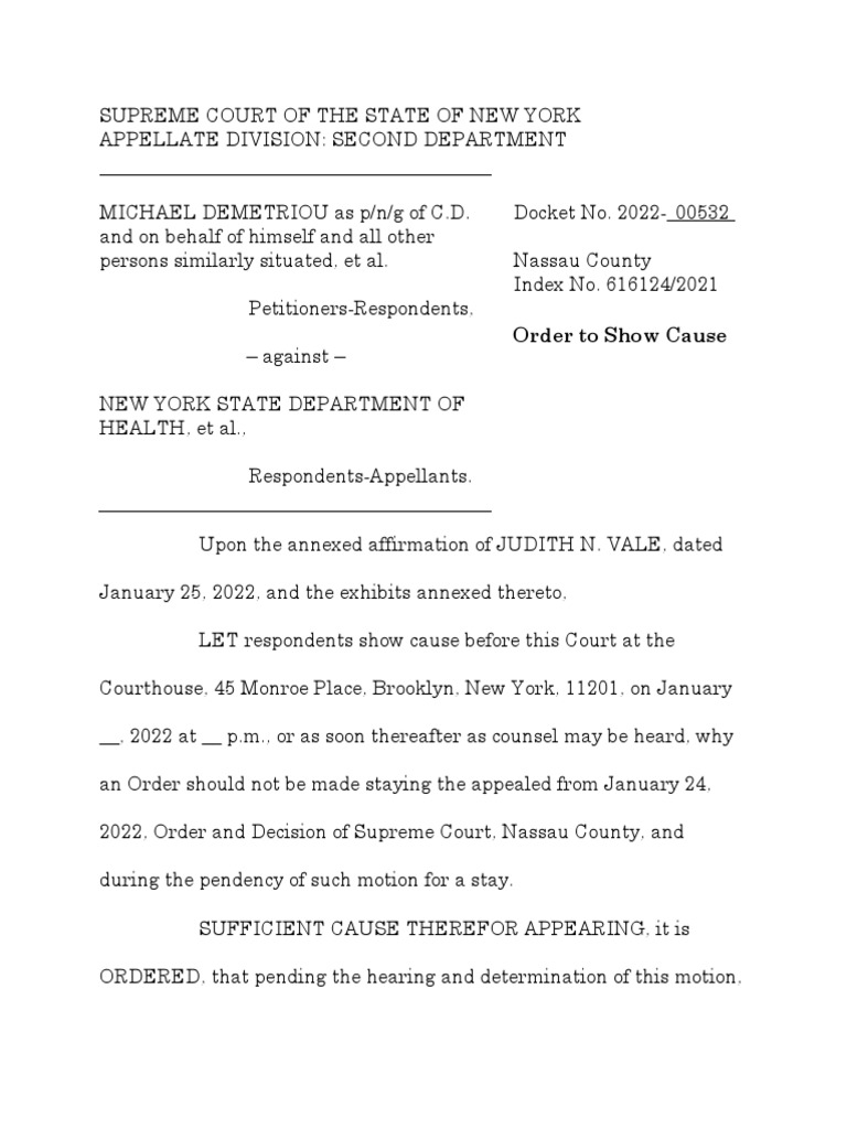 Order To Show Cause | PDF | Injunction | Public Health