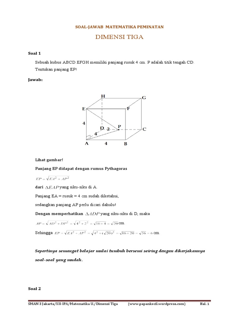 Jarak Titik pada Kubus dan Balok | PDF | Metode & Bahan Ajar