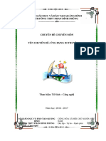 Chuyên Đề Chuyên Môntên Chuyên Đề Ứng Dụng Di Truyền Học