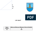 Lab Report: Alexandria University Faculty of Engineering Electrical Department