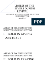 BOLDNESS OF THE BELIEVERS DURING REVIVAL