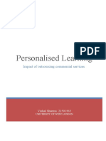 Personalised Learning: Impact of Outsourcing Commercial Services