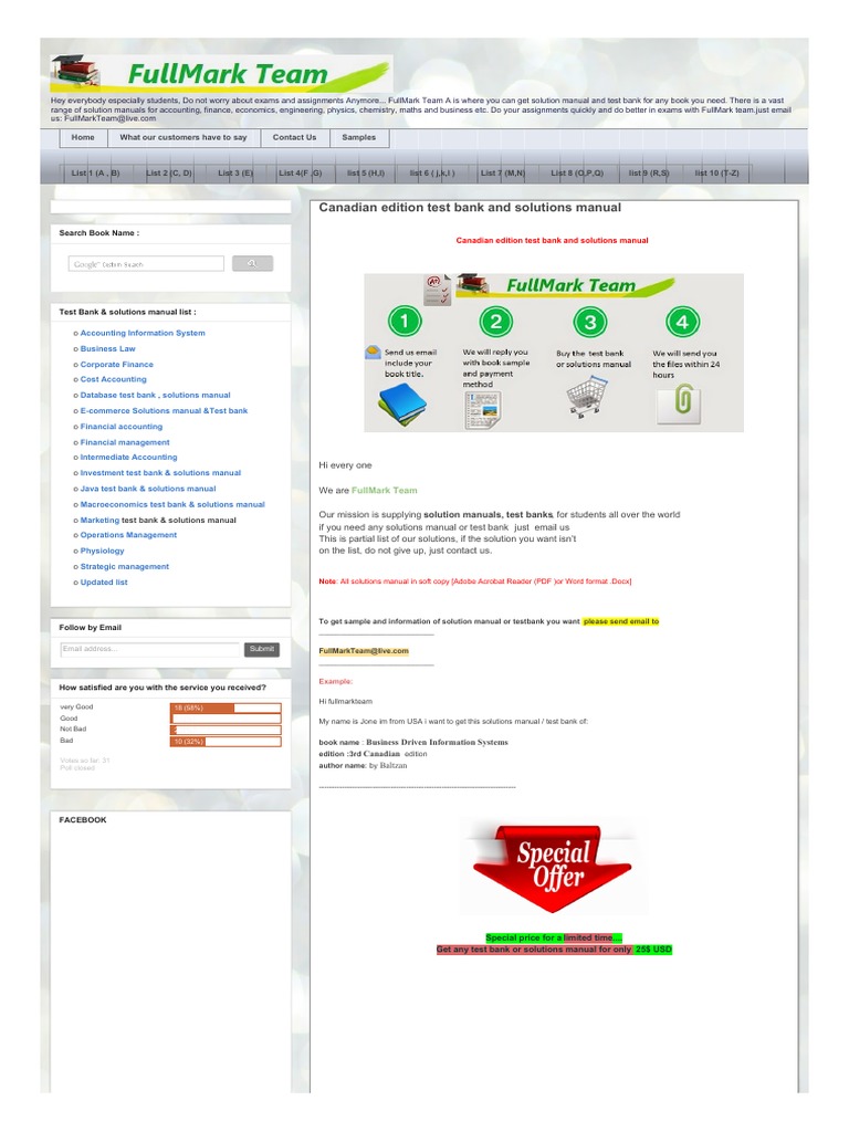 Test Banks & Solutions Manuals Offer | PDF | Banks | Test (Assessment)