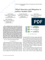 Entropy Based Ddos Detection and Mitigation in Openflow Enabled SDN