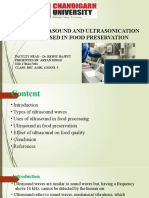Role of Ultrasound and Ultrasonication Techniques Used in Food Preservation