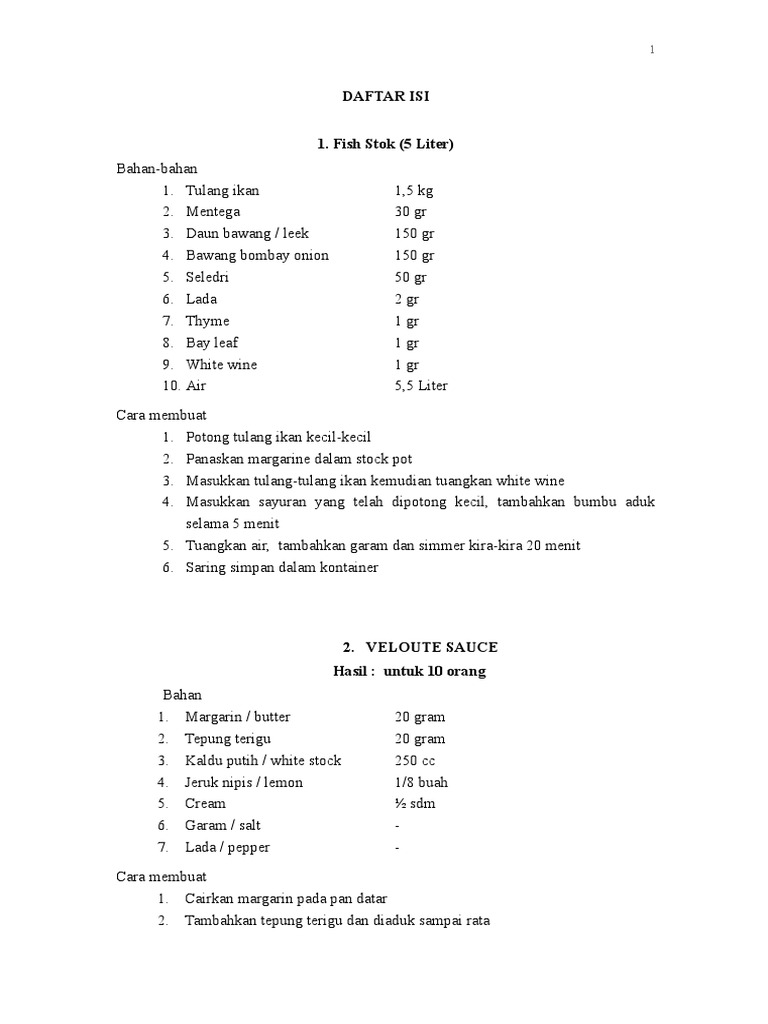 Resep Kontinental | PDF