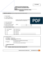 Formulir Daftar Pertanyaan Kantor Dinas