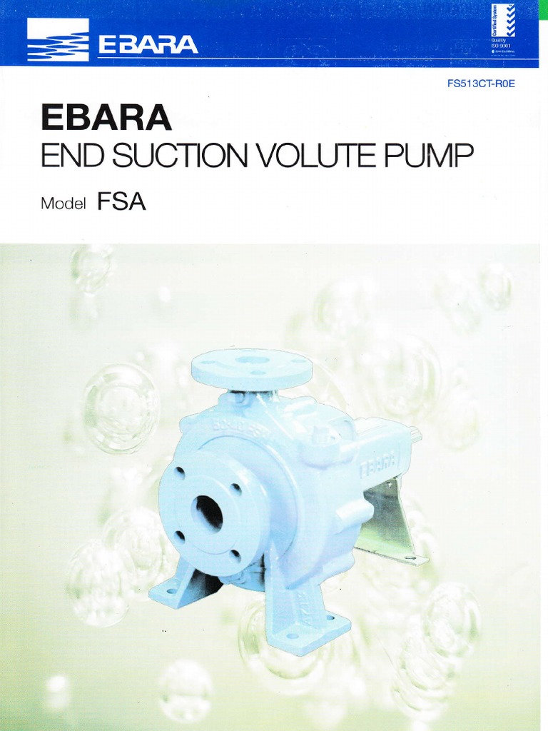 Ebara Pump Brochure Fsa, 50 HZ Terbaru 10092021 PDF Pump