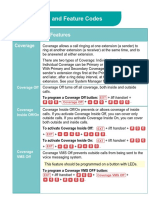 Programming and Feature Codes: Covering Calls Features
