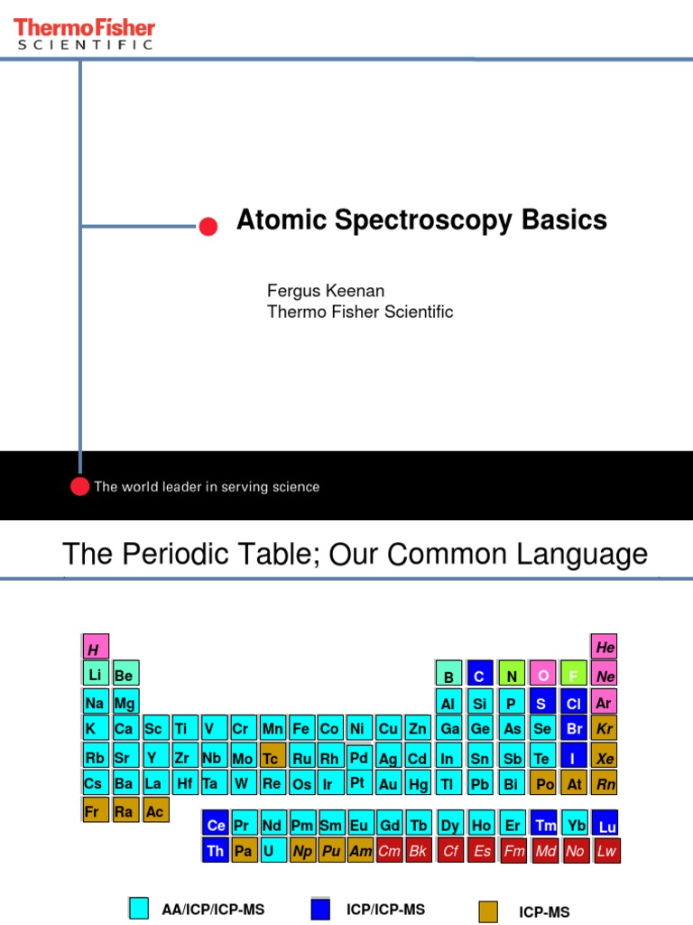 ICP ICPMS Intro Somerset PDF Chemistry