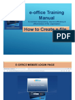 E-Office Training Manual How To Create E-File