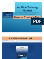 E-office Training Manual: How to Create and Manage Files