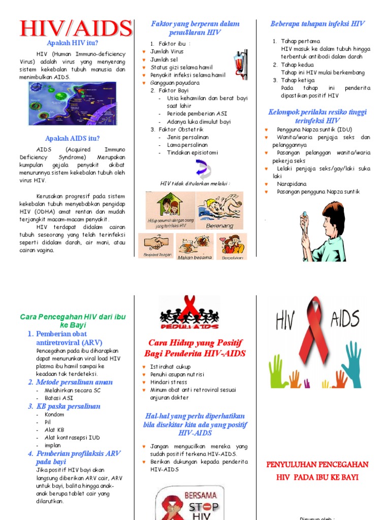 Leaflet Hiv Pada Ibu Hamil | PDF