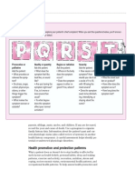 PQRST: What's The Story?: Health Promotion and Protection Patterns