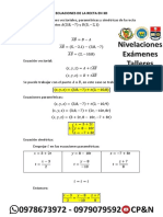 Calcular Las Ecuaciones Vectoriales, Paramétricas y Simétricas de La Recta Que Pasa Por Los Puntos A (3,8,-7) y B (5,-2,1)