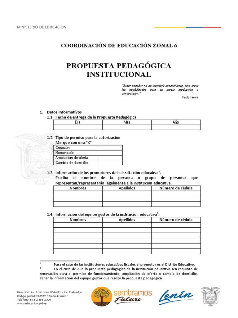 FORMATO_PROPUESTA PEDAGÓGICA | PDF | Educación de la primera infancia ...