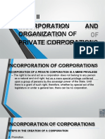 RCCP Title II Incorporation and Organization of Private Corporations