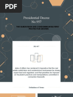 Presidential Decree No.957: The Subdivision and Condominium Buyers' Protective Decree