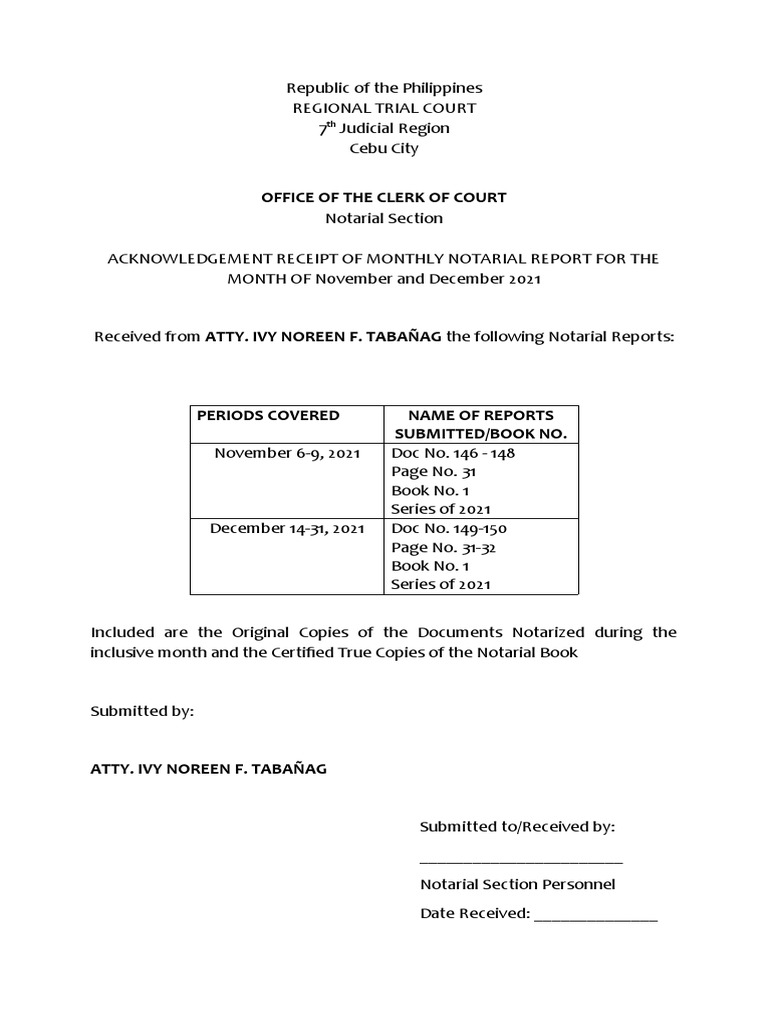 Notarial Report 2021 (3275) | PDF