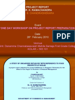 Dr. B. Chandrashekara: Project Report Dr. K. Ramachandra