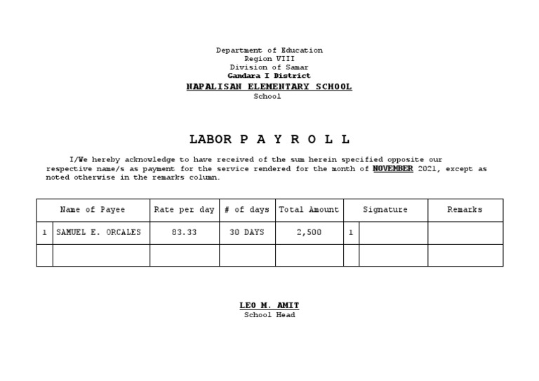 Nov. 2021 Payroll | PDF