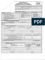 Registratian SN 1: Applicati N Informatis