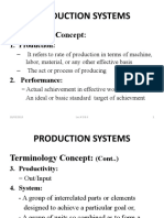 Production Systems: Terminology Concept