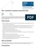 IBM - Assembler Language Coding Workshop: View Online